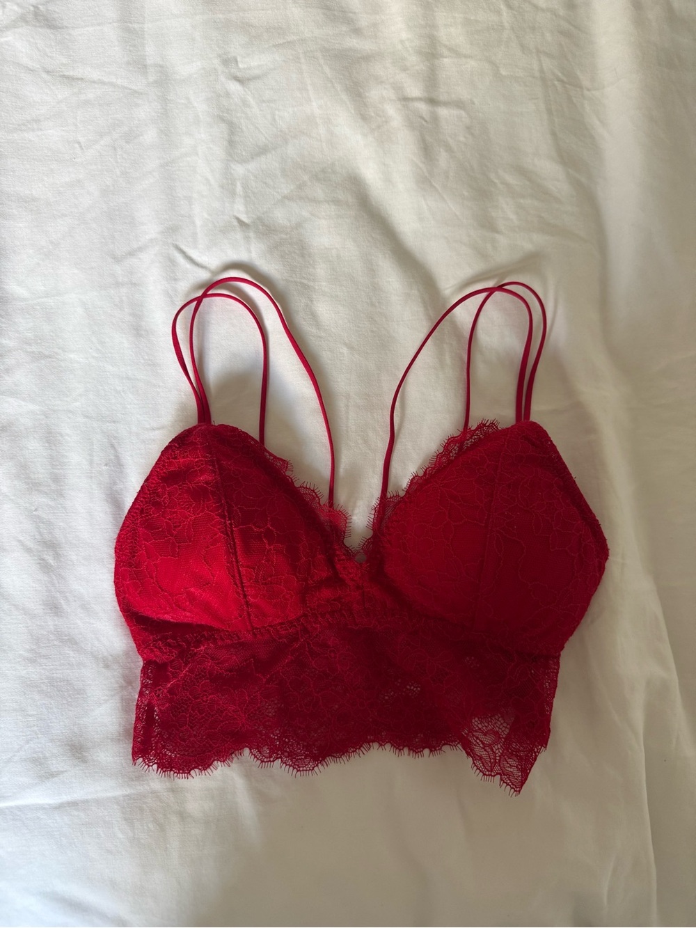 Gilly Hicks Hollister Vintage  Red Lace Bralette
